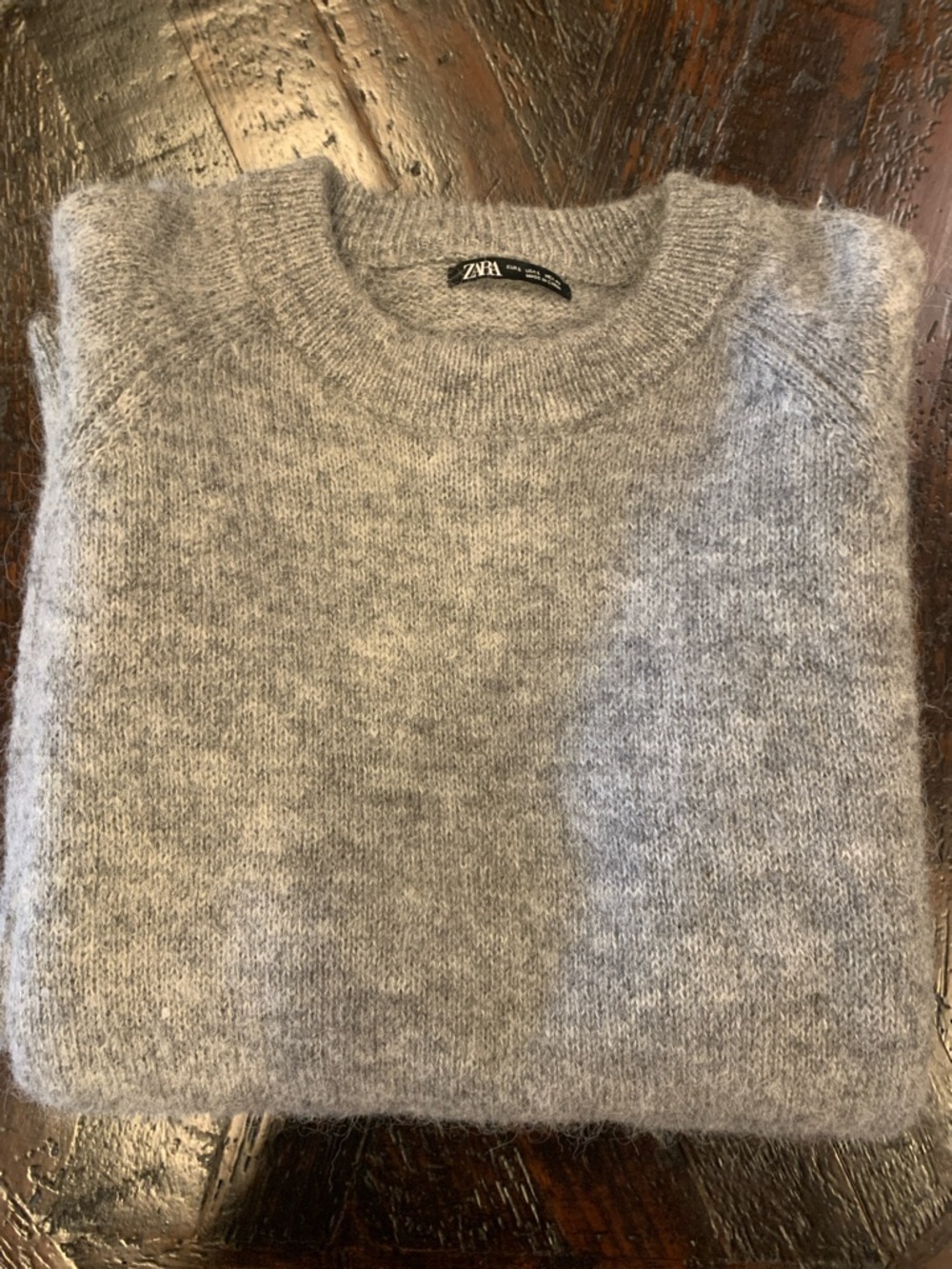 Zara Men's Heather Gray Crewneck Sweater